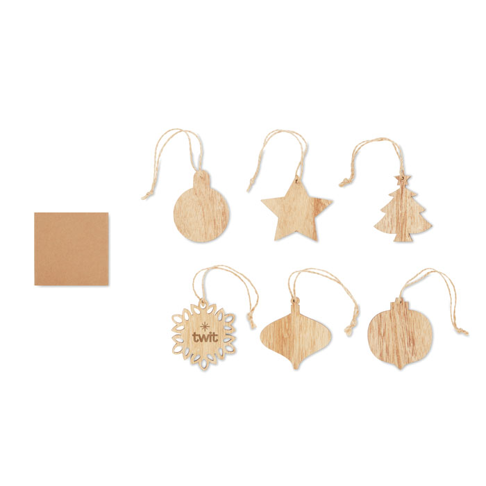 Set of wooden Xmas ornaments - Image 5