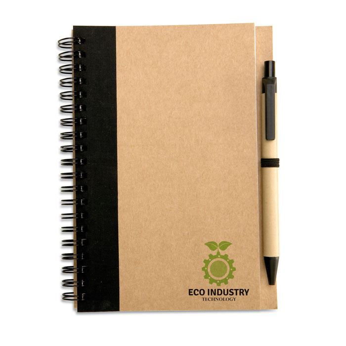 B6 recycled notebook with pen - Image 2