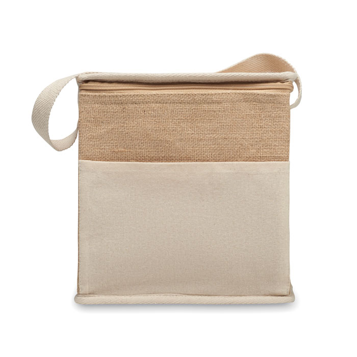 Jute and canvas cooler bag 3L - Image 2