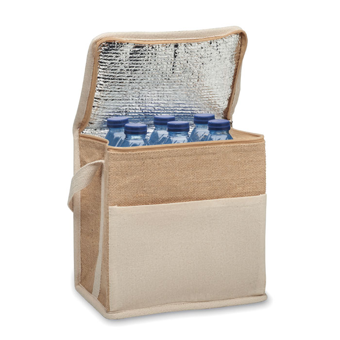 Jute and canvas cooler bag 3L - Image 3