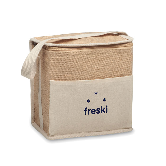 Jute and canvas cooler bag 3L - Image 6
