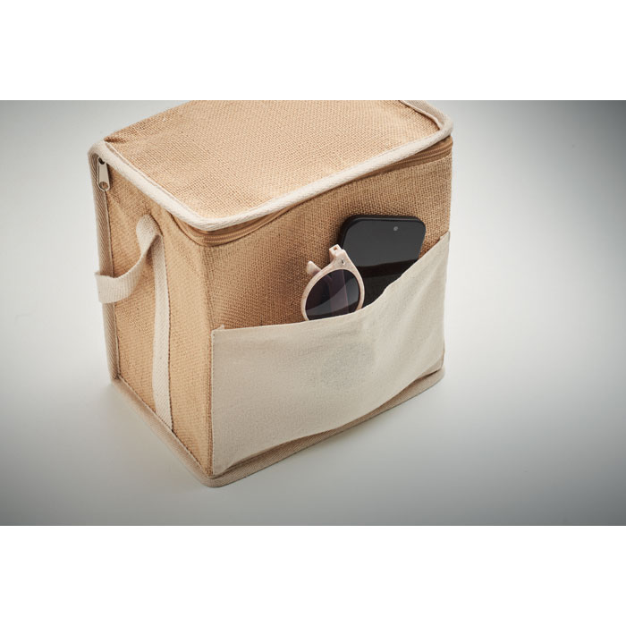 Jute and canvas cooler bag 3L - Image 7