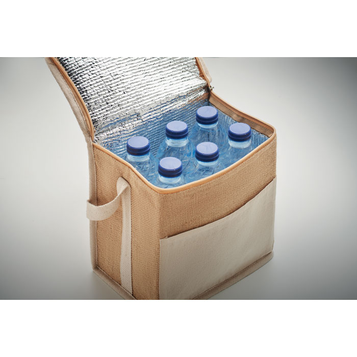Jute and canvas cooler bag 3L - Image 8