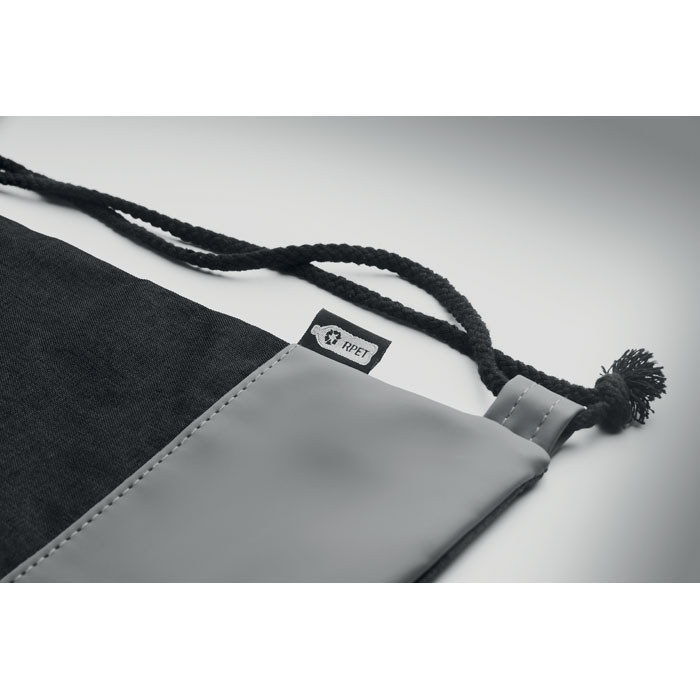 RPET PU drawstring bag 2 tone - Image 4