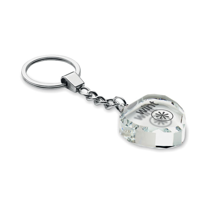 Glass heart award key ring - Image 4