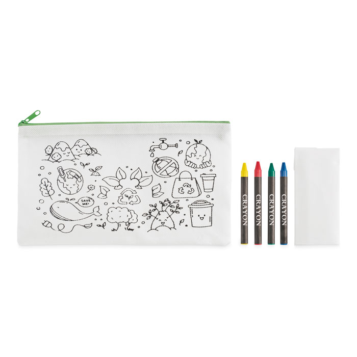 Pencil case with 4 crayons - Image 2