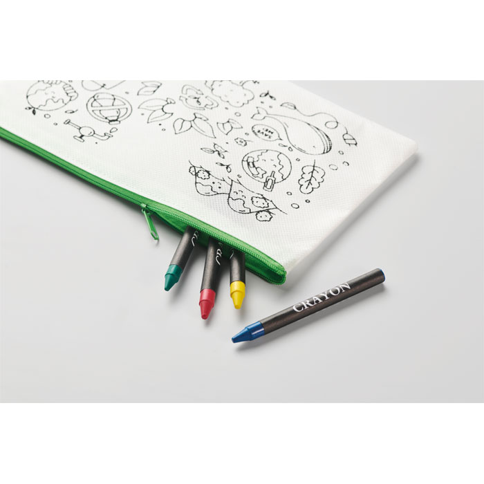Pencil case with 4 crayons - Image 5