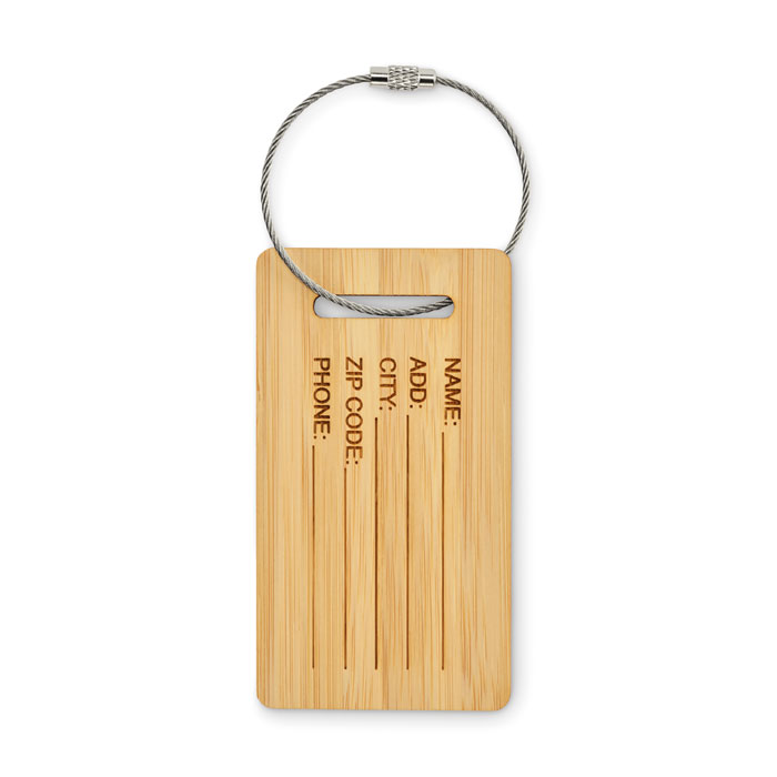 Bamboo luggage tag - Image 2