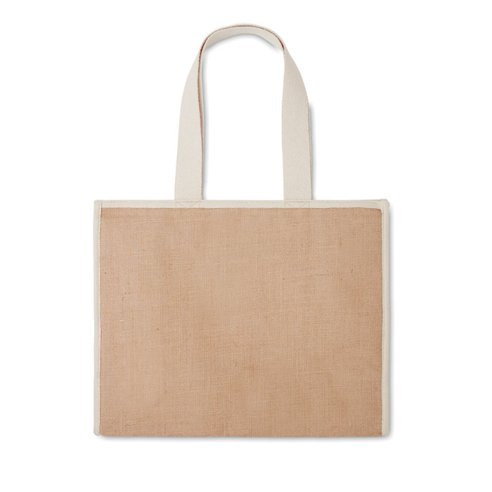 Jute and canvas cooler bag - Image 2