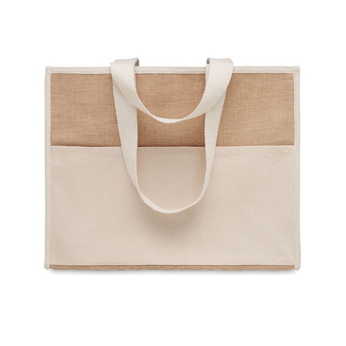Jute and canvas cooler bag - Image 3