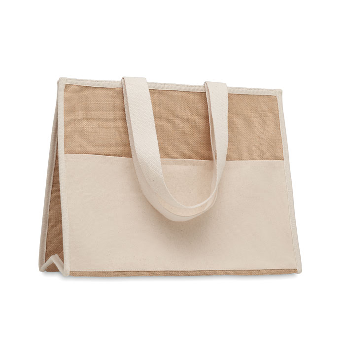 Jute and canvas cooler bag - Image 4