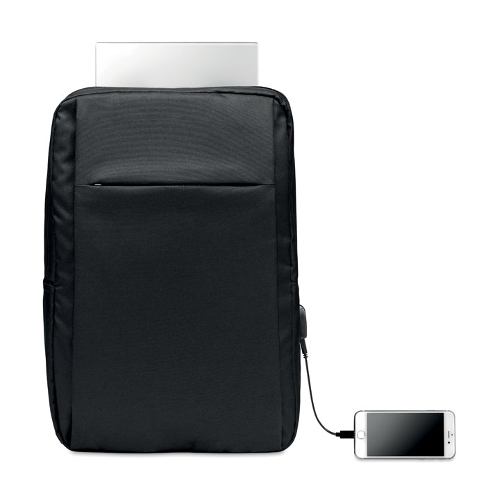 Laptop backpack in 300D RPET - Image 2