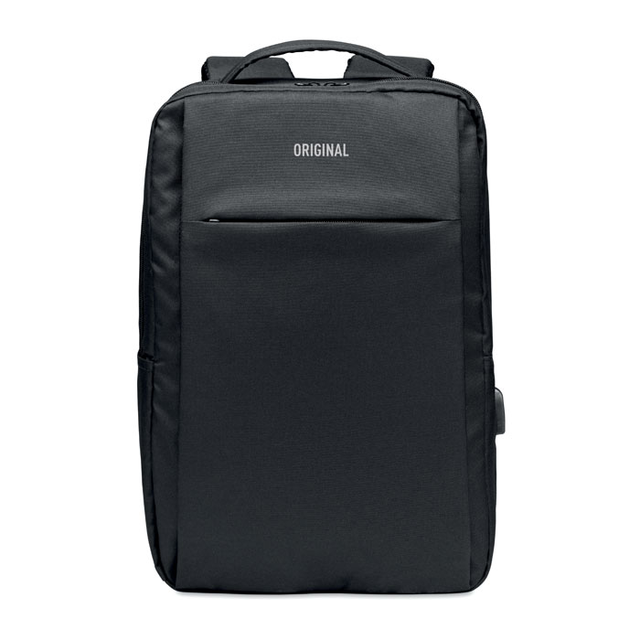 Laptop backpack in 300D RPET - Image 6