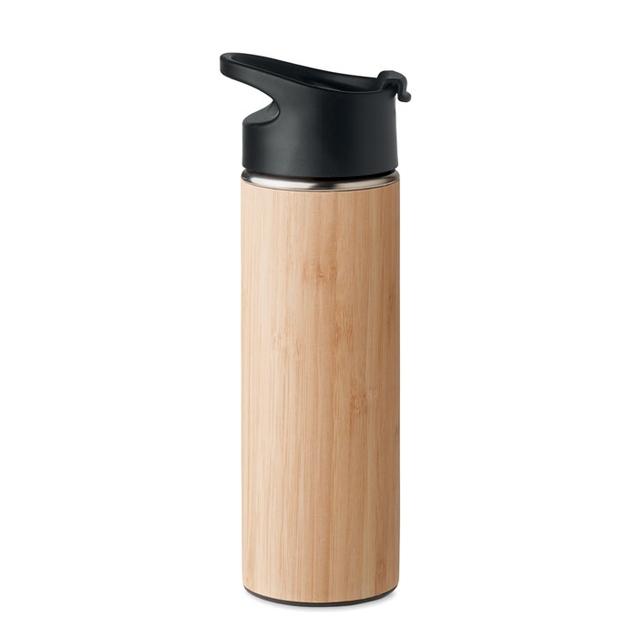 Double wall bamboo flask 450ml - Image 4