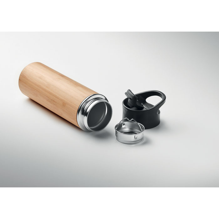 Double wall bamboo flask 450ml - Image 5