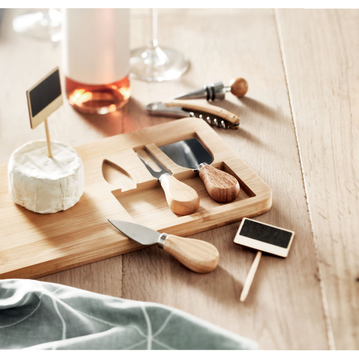 Bamboo Cheese board set - Image 6