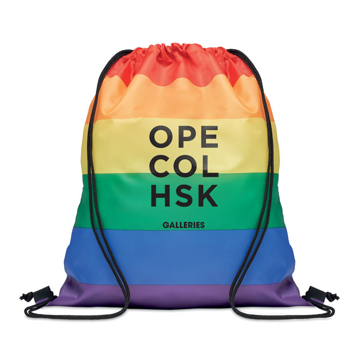 Rainbow RPET drawstring bag - Image 5