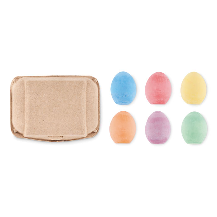 6 chalk eggs in box - Image 3