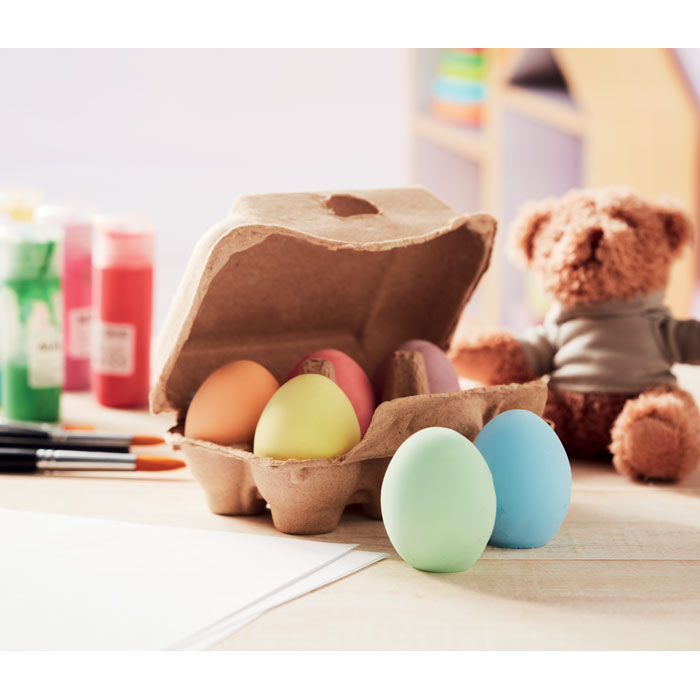6 chalk eggs in box - Image 5
