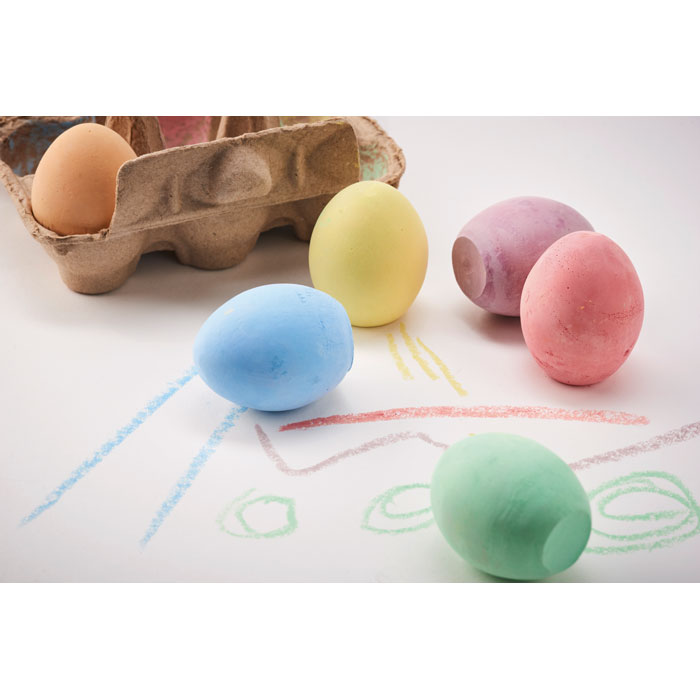 6 chalk eggs in box - Image 6