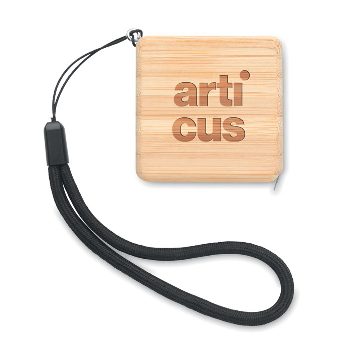 Measuring tape in bamboo 1m - Image 4