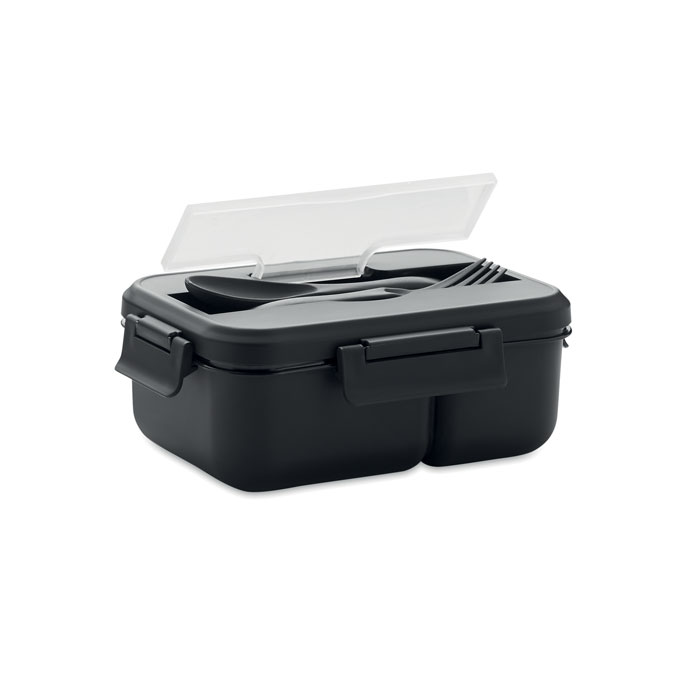 Lunch box with cutlery in PP - Image 2