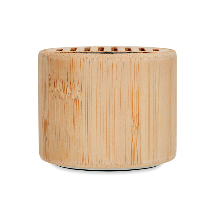 Round bamboo wireless speaker - Image 2