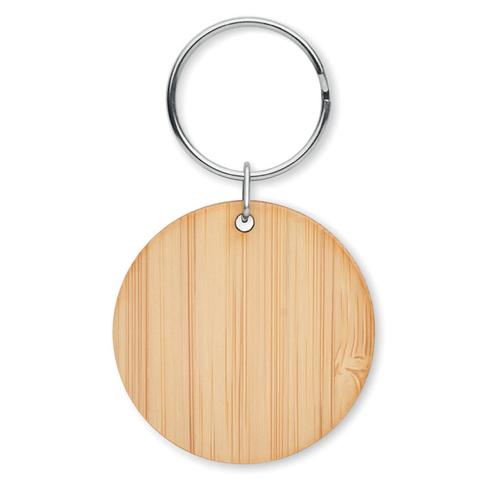 Round bamboo key ring - Image 2