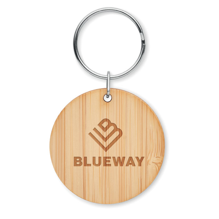 Round bamboo key ring - Image 3