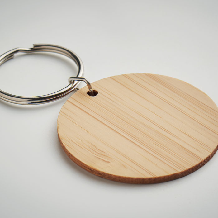 Round bamboo key ring - Image 4