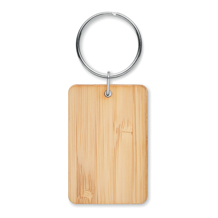 Rectangular bamboo key ring - Image 2