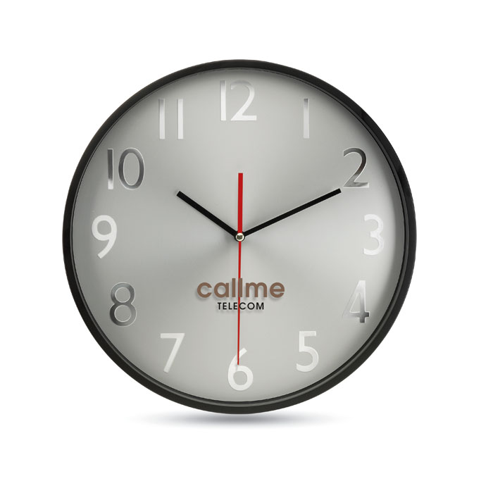 Wall clock w silver background - Image 3