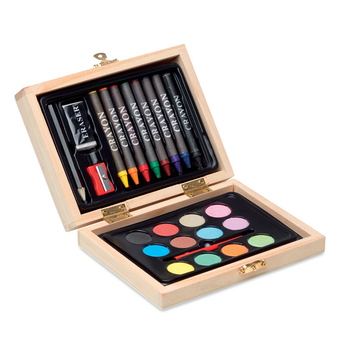 Painting set in wooden box - Image 2
