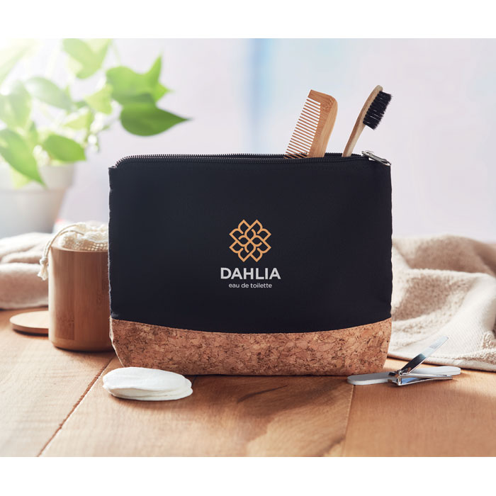 Cork & cotton cosmetic bag - Image 2