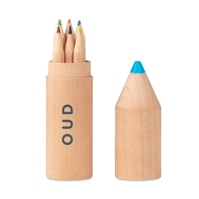 6 pencils in wooden box - Image 3