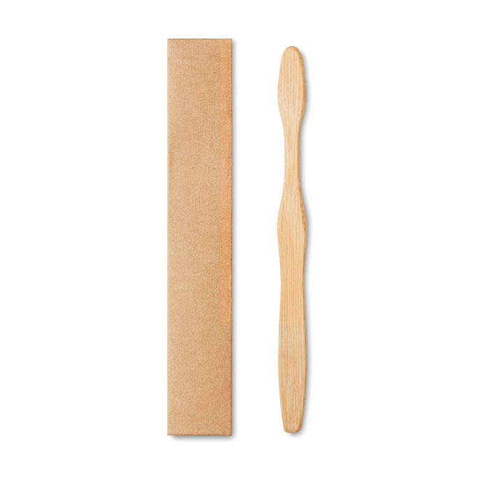 Bamboo toothbrush in Kraft box - Image 2