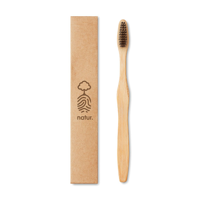 Bamboo toothbrush in Kraft box - Image 3