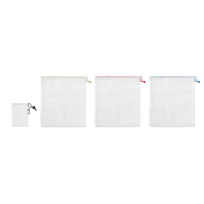 Set of 3 RPET mesh food bags - Image 3