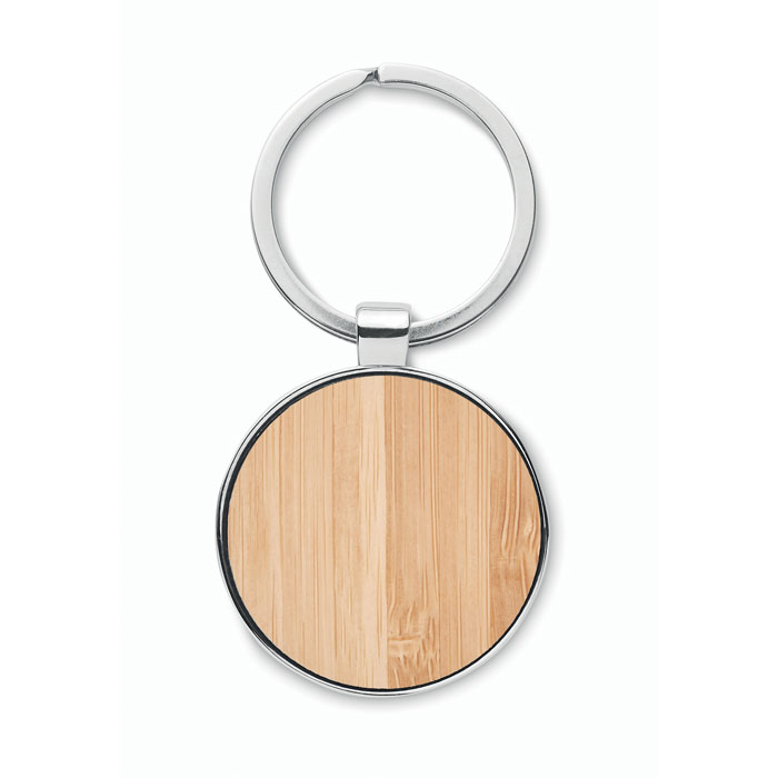 Round key ring metal bamboo - Image 3