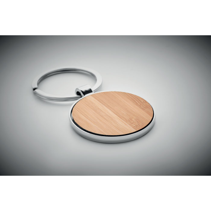 Round key ring metal bamboo - Image 5