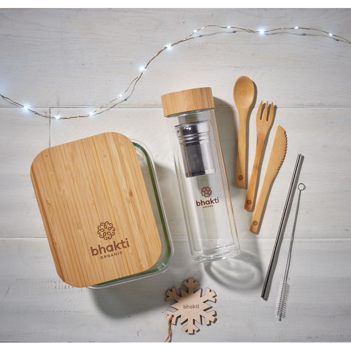 Glass lunchbox with bamboo lid - Image 4