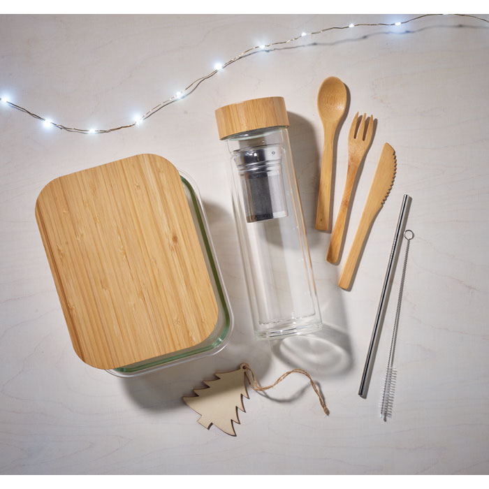 Glass lunchbox with bamboo lid - Image 5